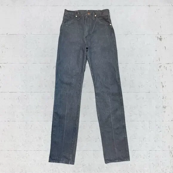 VTG Wrangler Black Jeans Cowboy Cut 13MBKG 9 X 36 Made In USA - Picture 2 of 8